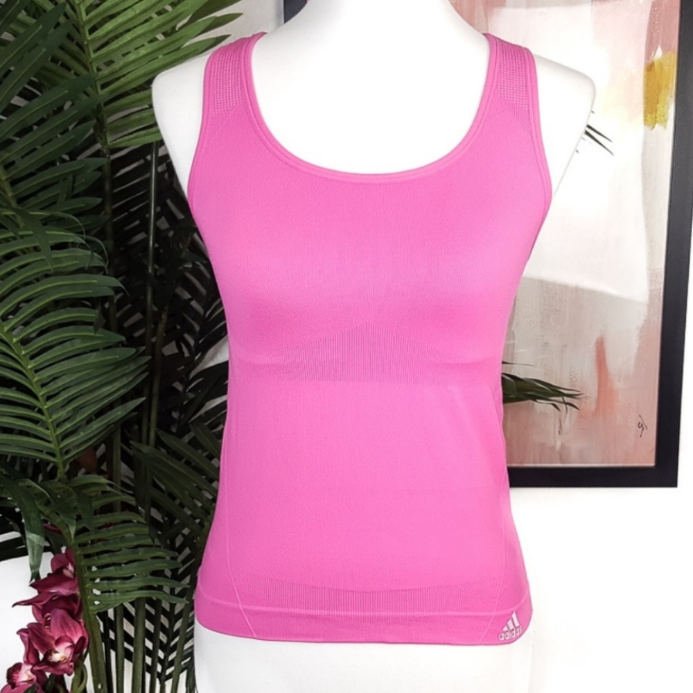 Adidas ClimaCool Pink Athletic Tank Top with Bra